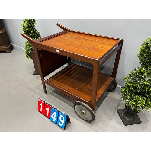 1149 - Quality Danish teak tea trolley