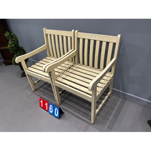 1160 - Garden bench love seat A/F