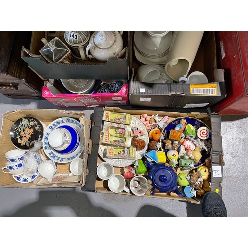 143 - 5 Boxes pottery etc