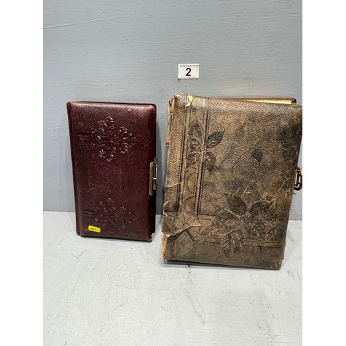2 - 2 Victorian photo albums, one is musical