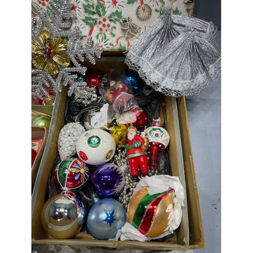 5 - Large box vintage Christmas decorations
