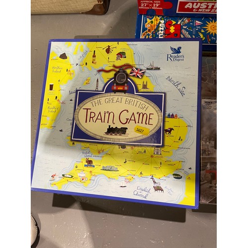 7 - Railway game & DVD's + jigsaws + DR who tardis