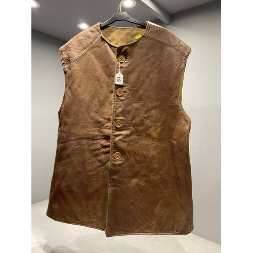 15 - Soft brown leather RAF/army jerkin