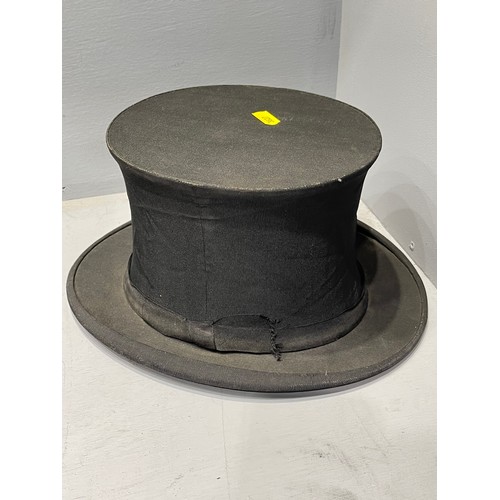 21 - Folding top hat + box vintage styles