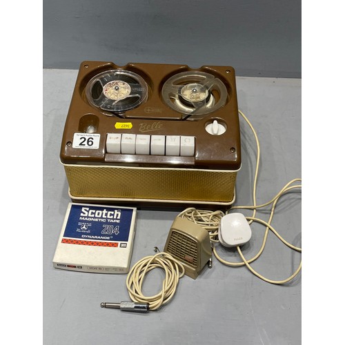 26 - Vintage 'belle' tape recorder