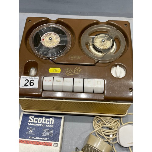 26 - Vintage 'belle' tape recorder