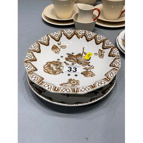 33 - Quantity china tea ware, cake stand etc