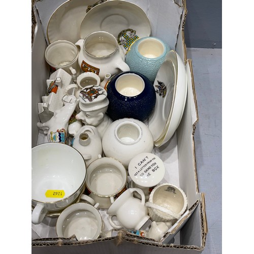 60 - 2 Boxes crested china