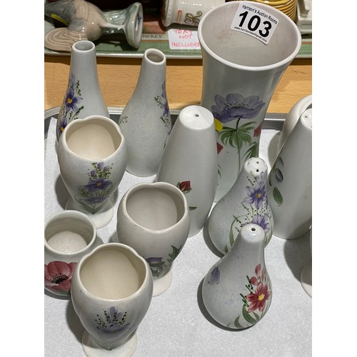 103 - Quantity radford pottery