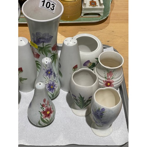 103 - Quantity radford pottery