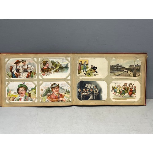 119 - Late Victorian German postcard album with postcards