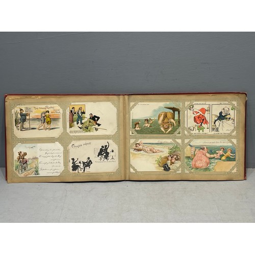 119 - Late Victorian German postcard album with postcards