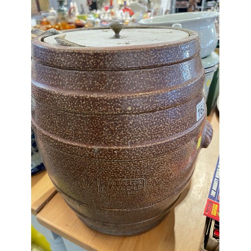 162 - Stoneware pot with lid F.P rington reay & cold bardon mill