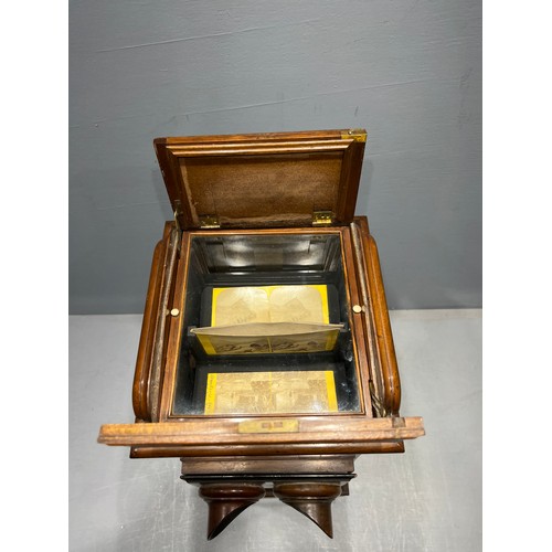 257 - Superb Victorian walnut cased viewer negretti & zambra opticians & instrument makers to the queen