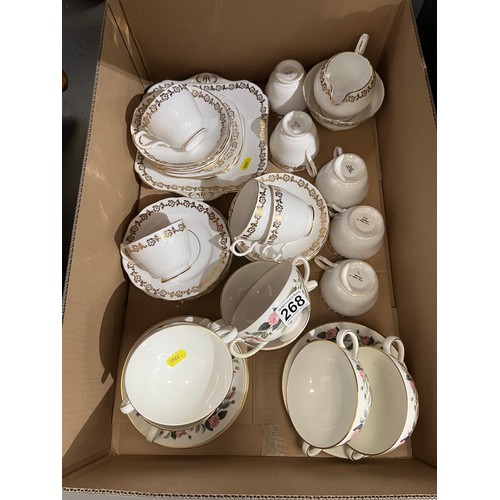 268 - Box of china pottery