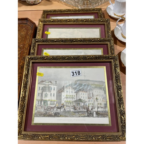 318 - 4 Gilt framed pictures