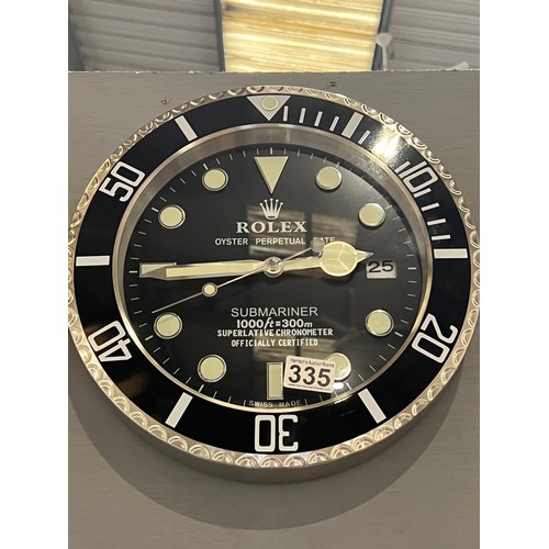 335 - Rolex dealer wall clock working