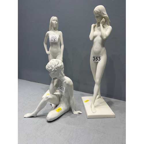 353 - 3 Nude figures