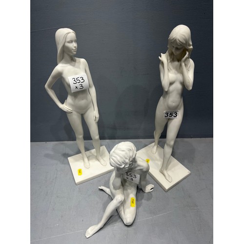 353 - 3 Nude figures