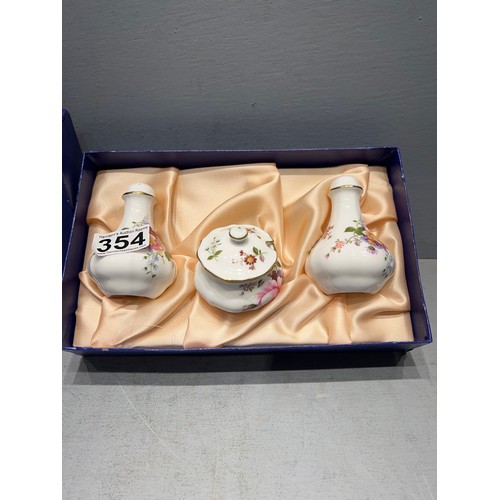 354 - Boxed royal crown derby cruet set