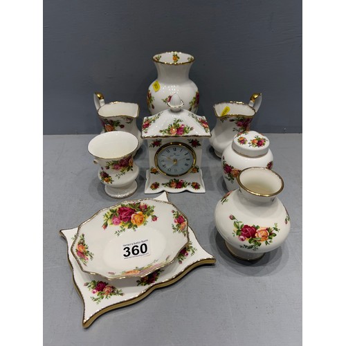 360 - Quantity royal doulton 'country rose' china