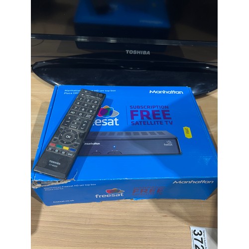 367 - Toshiba colour TV + free sat top box