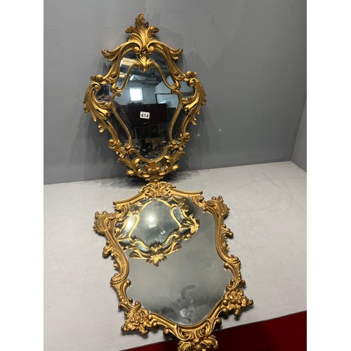 414 - 2 Gilt frame mirrors