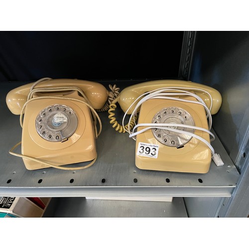 393 - Pair vintage telephones charity