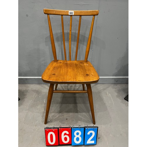 682 - Blonde ercol candle back chair