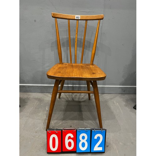 682 - Blonde ercol candle back chair