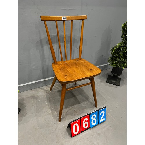 682 - Blonde ercol candle back chair