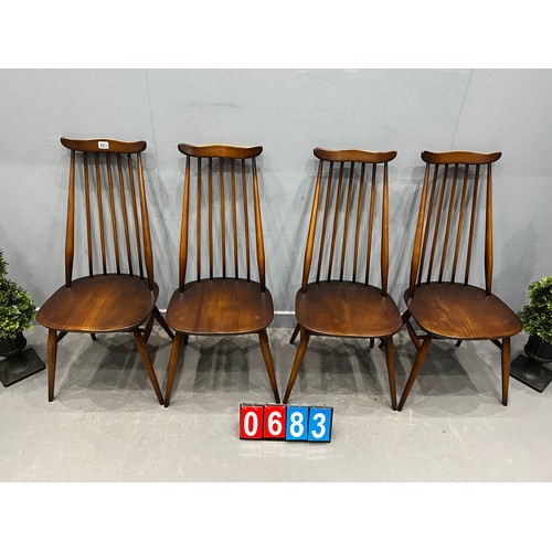 683 - 4 Very clean ercol goldsmith chairs