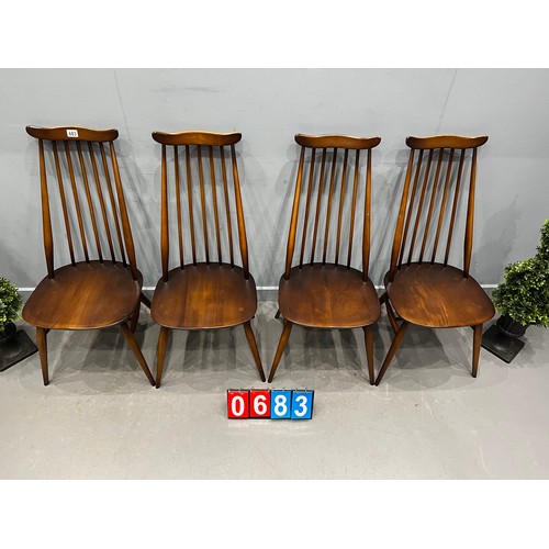 683 - 4 Very clean ercol goldsmith chairs