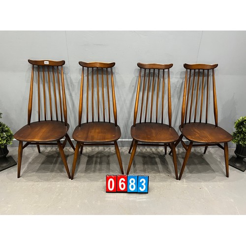 683 - 4 Very clean ercol goldsmith chairs