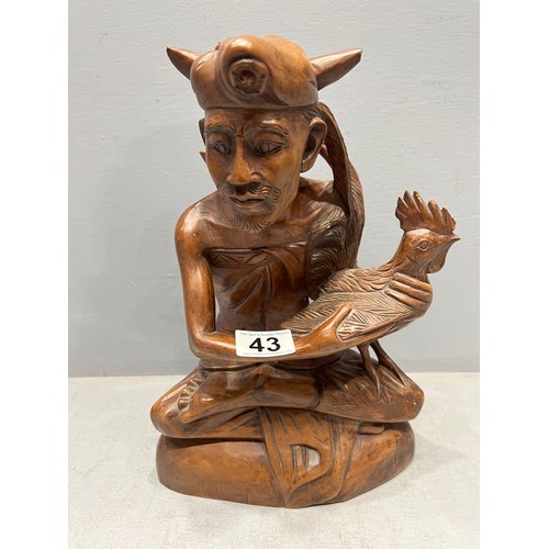 43 - Carved oriental figure