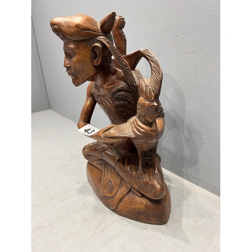 43 - Carved oriental figure