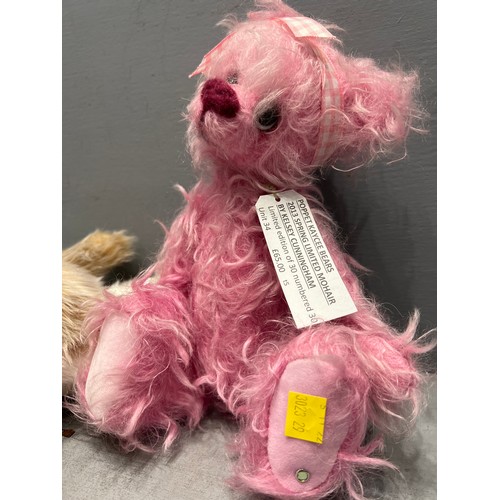 97 - Mohair bear by kelsey cunningham limited edition 30130 + ty dog