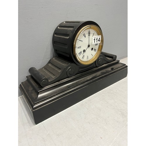 114 - Slate mantle clock