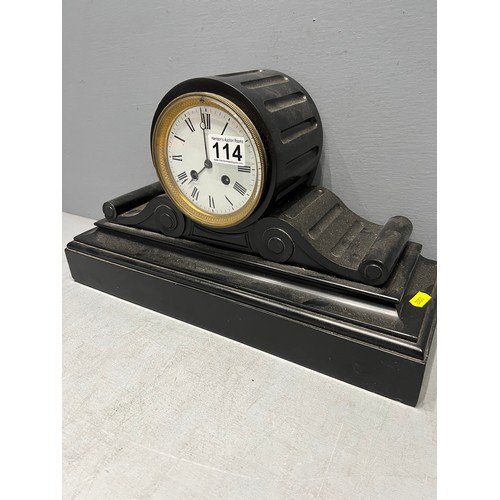 114 - Slate mantle clock