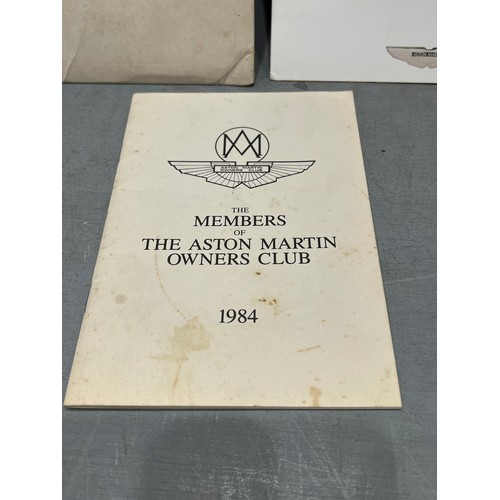 160 - Aston martin club memorabilia