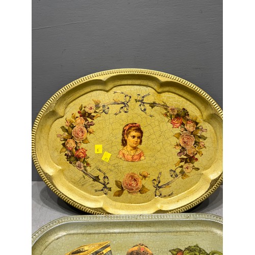 185 - 2 Decorative trays