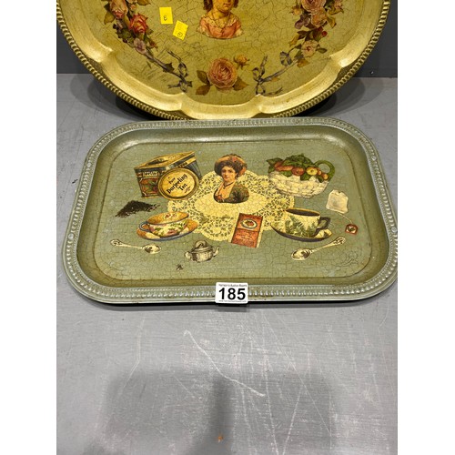 185 - 2 Decorative trays