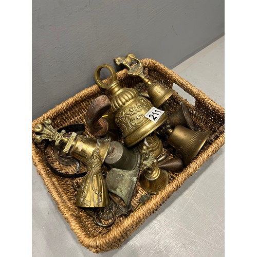 211 - Collection of early 20th century brass bells