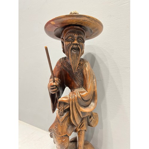 235 - Wooden carved oriental figure