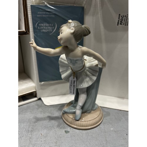 247 - Boxed Lladro figure with certificate + Nao figure