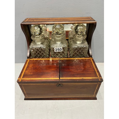 250 - Edwardian inlaid Tantalus