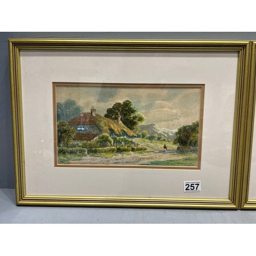 257 - 2 Water colours in gilt frame signed R.macauley