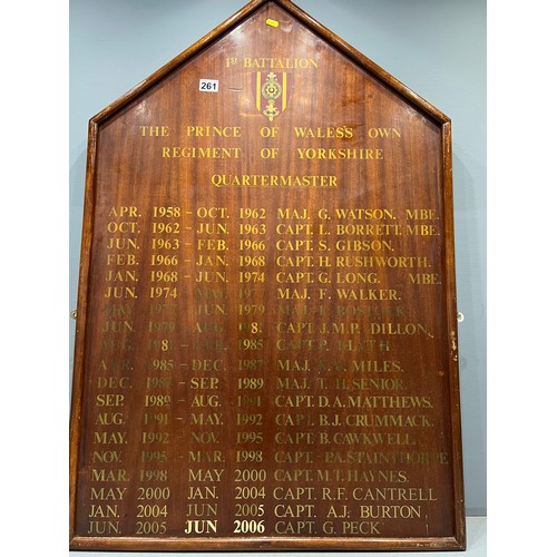 261 - Military wooden plaque