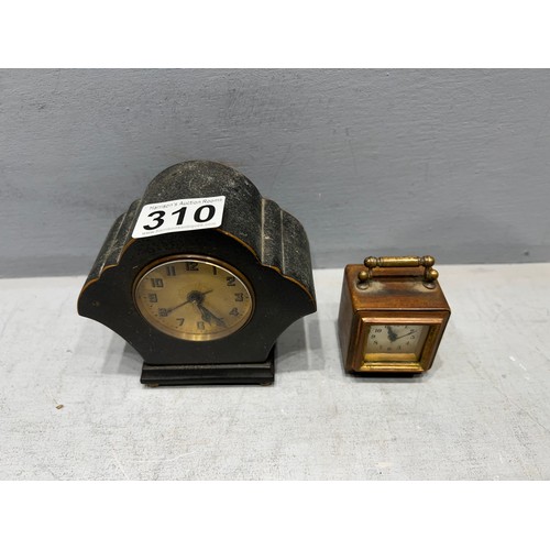 310 - 2 Vintage clocks