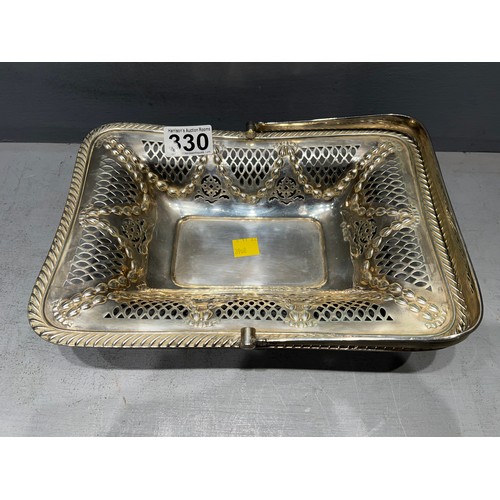 330 - Superb Quality Silver dish with handle 621g